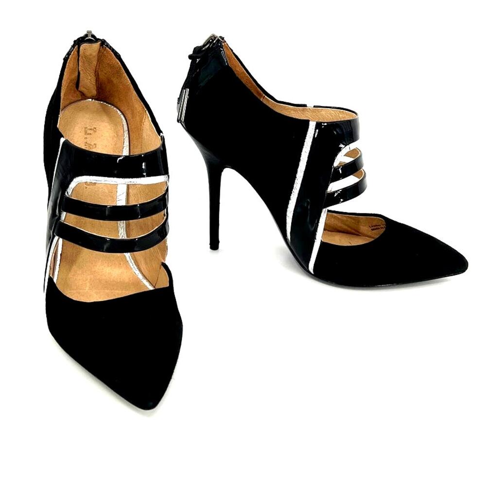 L.A.M.B Cut Out High Heels Pointed Toe